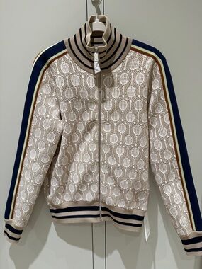 Tory Burch Tech Knit Jacquard Jacket NWT, size Small